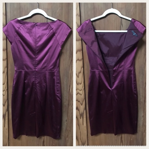 TF Teenflo Maroon Sateen Dress - Picture 2 of 7
